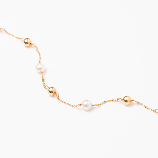 Pulsera Oro perlas y bolas
