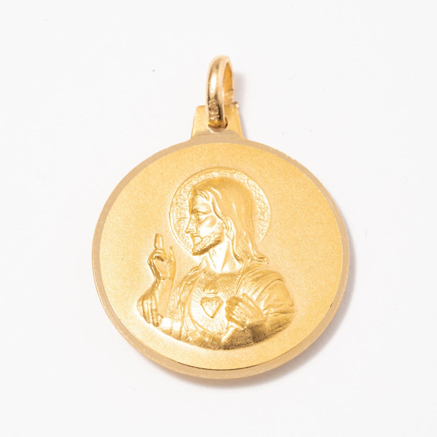 Medalla Oro Virgen del Carmen y Sagrado Corazón de Jesús