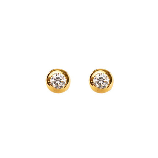 Pendientes Oro zirconitas embocelada