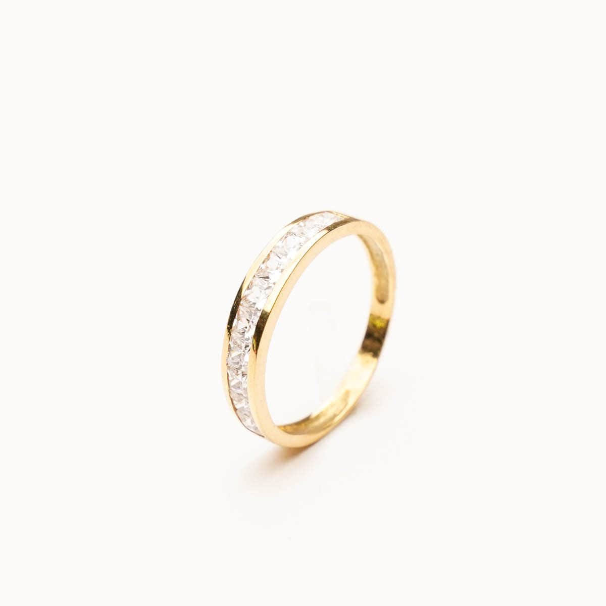 Sortija Oro zirconitas baguette