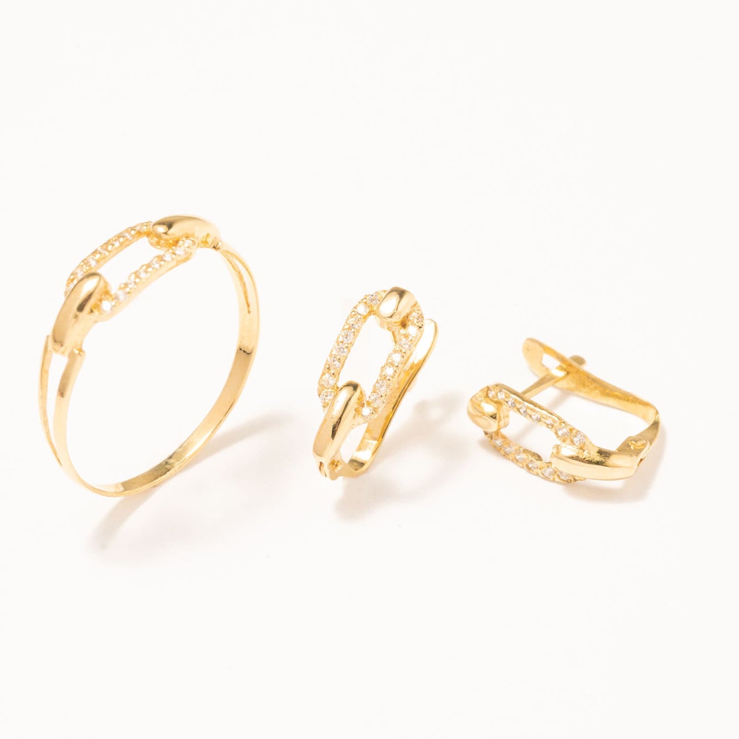 Conjunto Oro zirconitas