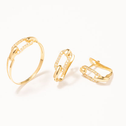 Conjunto Oro zirconitas