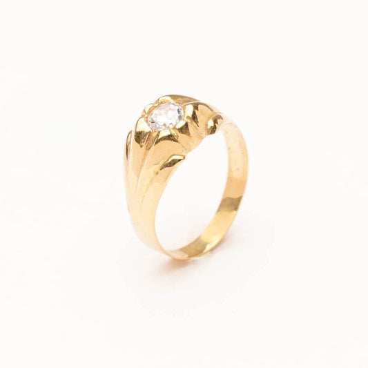 Sello Oro caballero zirconita