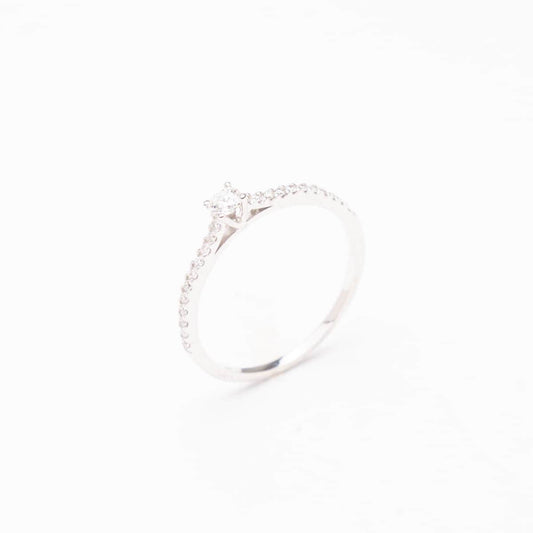 Sortija Oro blanco 23 diamantes