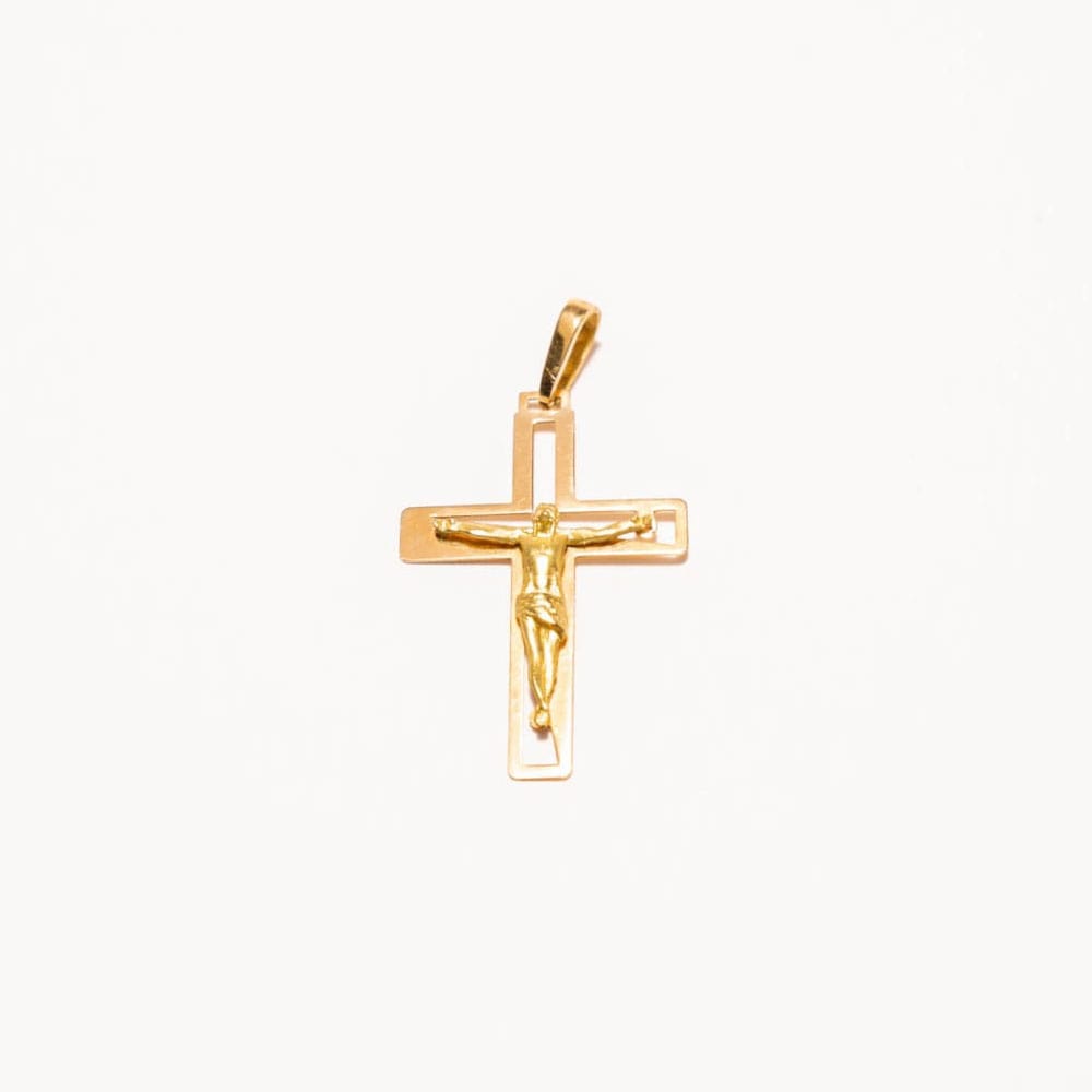Cruz Oro calada con Cristo
