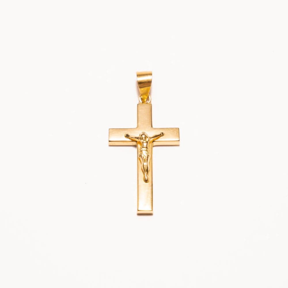Cruz Oro plana Cristo