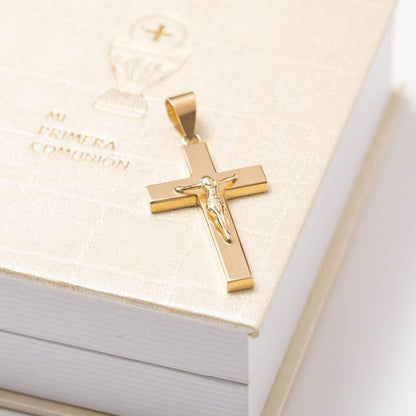 Cruz Oro plana Cristo