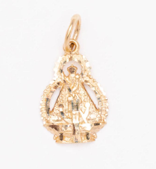 Medalla Virgen de la Cabeza Oro 18K silueta 10mm - 15mm