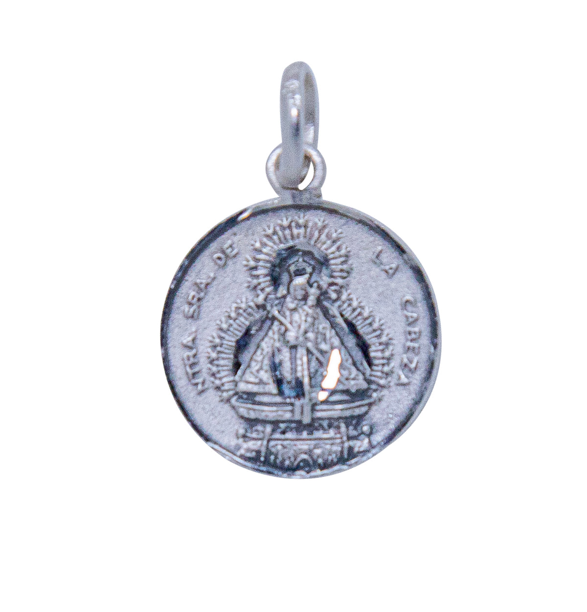 Medalla plata V. Cabeza redonda templete - 17mm