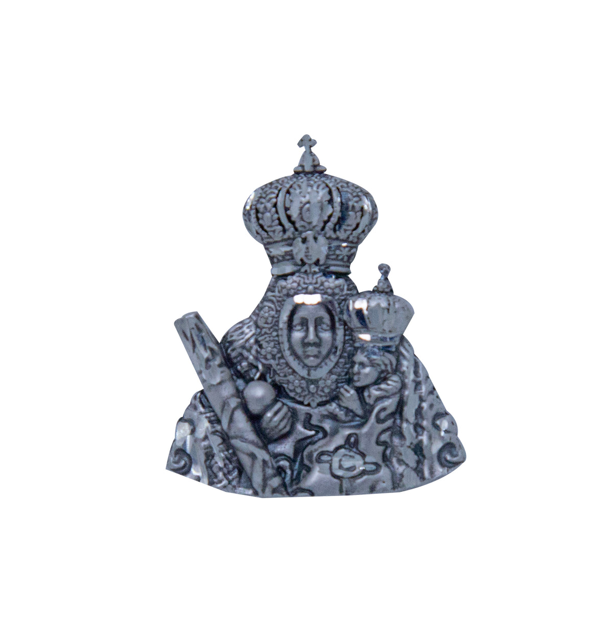 Medalla plata V. Cabeza silueta  estadal - 1,5cm