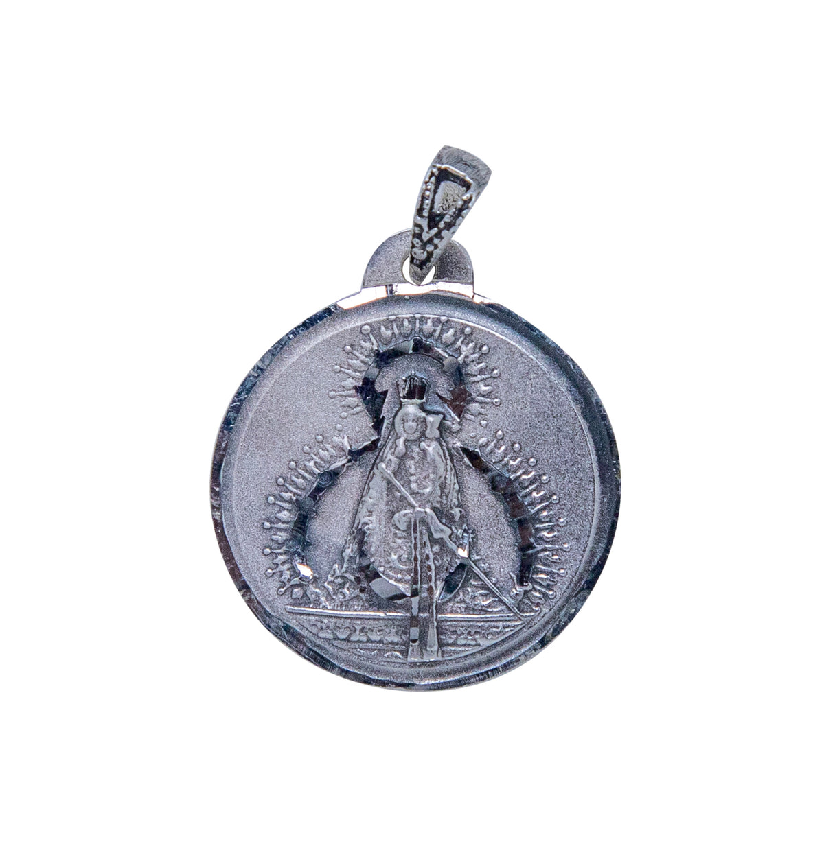 Medalla plata V. Cabeza redonda - 17mm